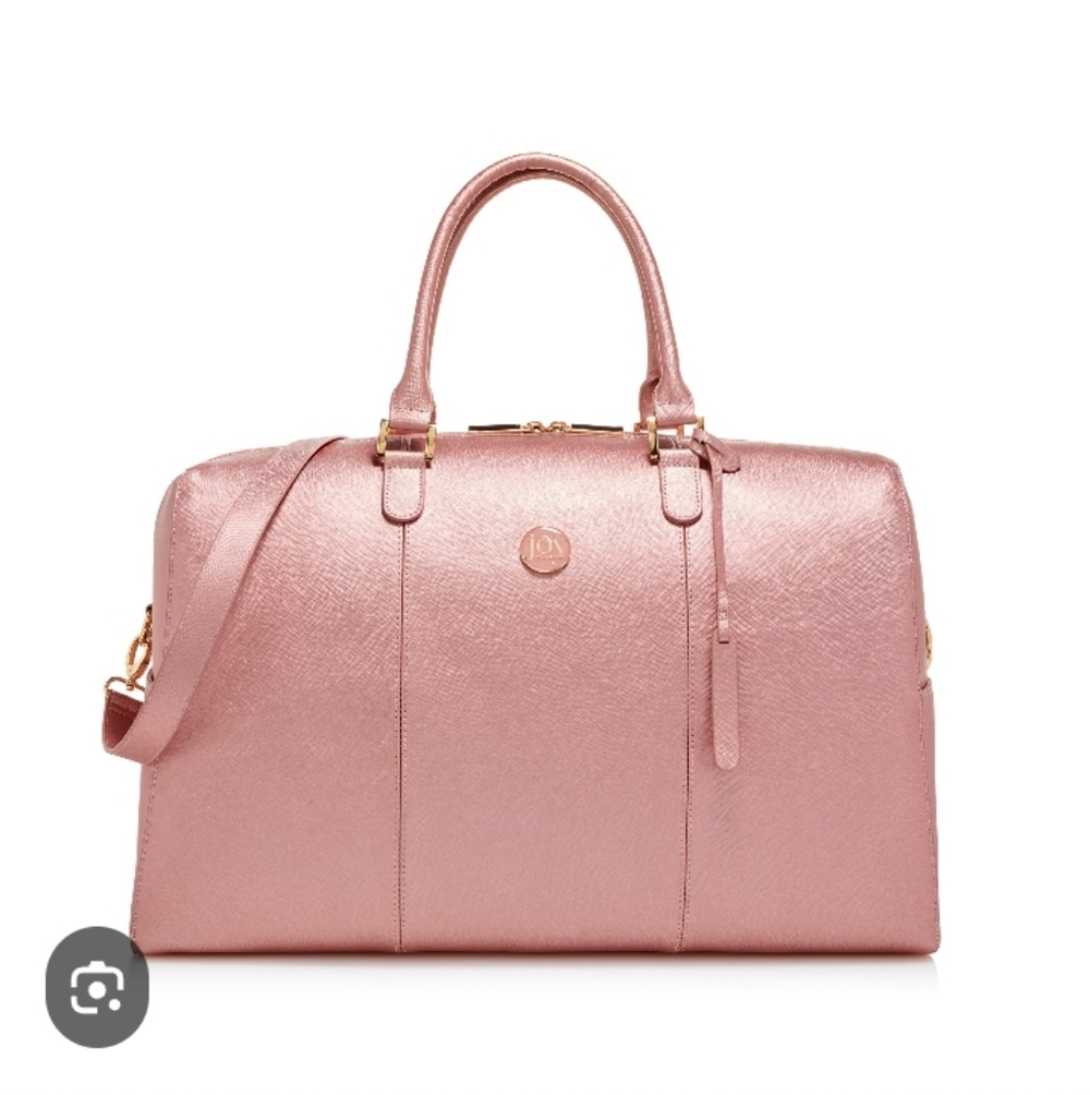 Brand New Joy Mangano Rose Metallic Travel Bag